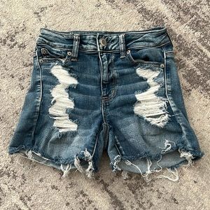American Eagle High Rise Shortie Shorts